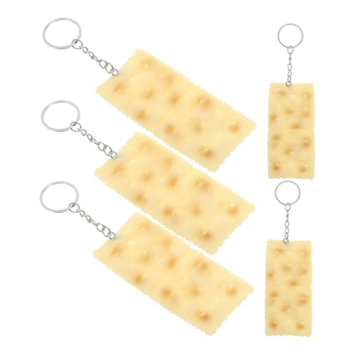 HIAKDOFT 5 Stück Anhänger Gefälschtes Dessertmodell Gefälschte Dessertverzierung Künstliche Limonadencracker Essensrequisiten Simulierter Lebensmittelschlüsselbund Handtaschenzubehör Pvc von HIAKDOFT