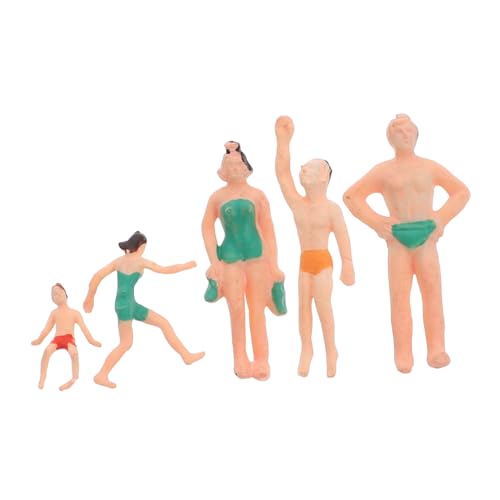 HIAKDOFT 5 Stück Bunte Mini Menschenfiguren Badeanzug Miniatur Schwimmer Figuren für Architekturmodelle Gartenlandschaften und Puppenhaus Dekoration von HIAKDOFT