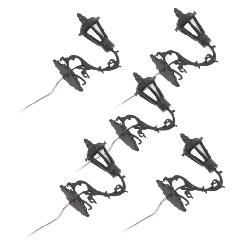 HIAKDOFT 5 Stück Miniatur Wandlampen Modell Teiliges LED Beleuchtung Miniaturhaus DIY Zimmer Dekoration mit Stilvoller Realistischer Gestaltung und Glatter Oberfläche für Puppenhaus von HIAKDOFT