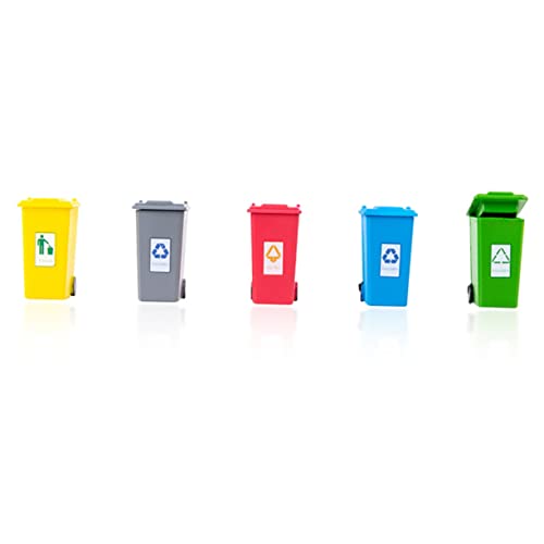 HIAKDOFT 5 Stück Teiliges Miniatur Mülltonnen Modell Realistisches Design Bunte Farben als Sandtisch Dekoration Mikro Szene Ornament für DIY Bastelprojekte HIAKDOFT 5 Stück Teiliges Miniatur Mülltonnen Modell Realistisches Design Bunte Farben als Sandtisch Dekoration Mikro Szene Ornament für DIY Bastelprojekte von HIAKDOFT