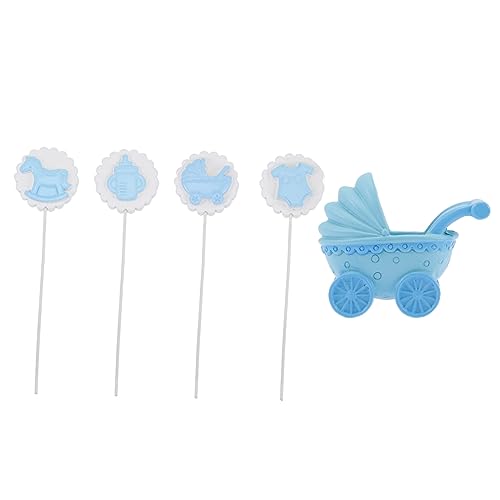HIAKDOFT 5 Stück Teiliges Shower Cake Decorations aus Bruchsicherem Resin mit Kinderwagen Babyflasche Kleidungs und Schaukelpferd Gestaltete Party Cake Topper für Babypartys und HIAKDOFT 5 Stück Teiliges Shower Cake Decorations aus Bruchsicherem Resin mit Kinderwagen Babyflasche Kleidungs und Schaukelpferd Gestaltete Party Cake Topper für Babypartys und von HIAKDOFT