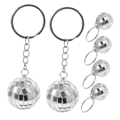 HIAKDOFT 6 Stück Disco Schlüsselanhänger Mini Diskokugel Schlüsselanhänger Mini Schlüsselanhänger Disco Rodeo Schlüsselanhänger Spiegelkugel Schlüsselanhänger Spiegel Diskokugel von HIAKDOFT