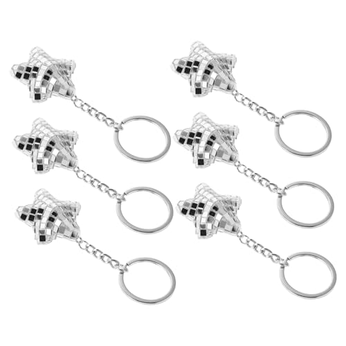 HIAKDOFT 6 Stück Mini Spiegel Disco Ball Schlüsselanhänger Sternförmiger Mosaikanhänger Funkelnde Partydeko Vielseitiger Taschen Rückspiegel-charm Leichtes Accessoire für Mottofeiern HIAKDOFT 6 Stück Mini Spiegel Disco Ball Schlüsselanhänger Sternförmiger Mosaikanhänger Funkelnde Partydeko Vielseitiger Taschen Rückspiegel-charm Leichtes Accessoire für Mottofeiern von HIAKDOFT