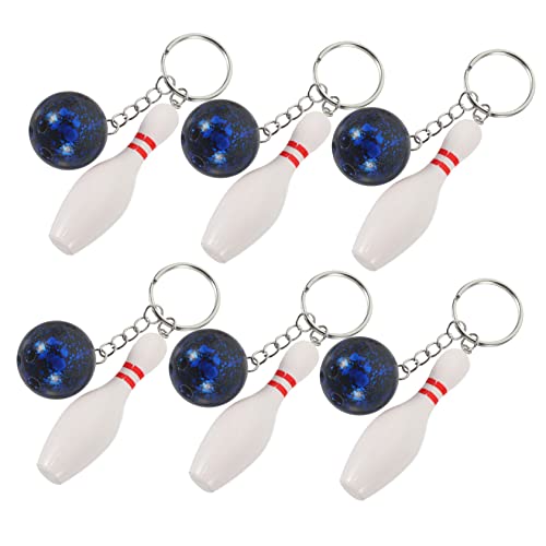 HIAKDOFT 6 Stück Teiliges Bowling Pin Schlüsselanhänger und Ball Schlüsselbund Mitgebsel für Bowling Partys Leicht und Tragbar für Schlüsselorganisation HIAKDOFT 6 Stück Teiliges Bowling Pin Schlüsselanhänger und Ball Schlüsselbund Mitgebsel für Bowling Partys Leicht und Tragbar für Schlüsselorganisation von HIAKDOFT