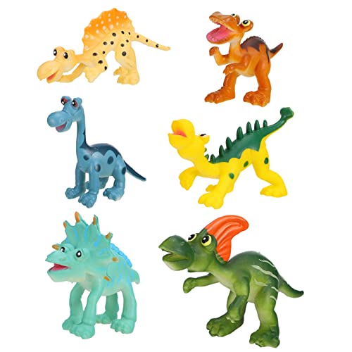 HIAKDOFT 6 Stück Teiliges Dinosaurier Realistische Kunststoff Modelle Pädagogisches Lernspielzeug für Fördert Kreativität und Tiererkennung Langlebig und Robust von HIAKDOFT