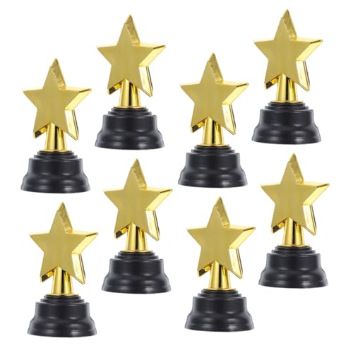 HIAKDOFT 8 Mini-trophäen Aus Kunststoff in Sternform Für Kinder Partygeschenke Sporttrophäen Eventpreise von HIAKDOFT