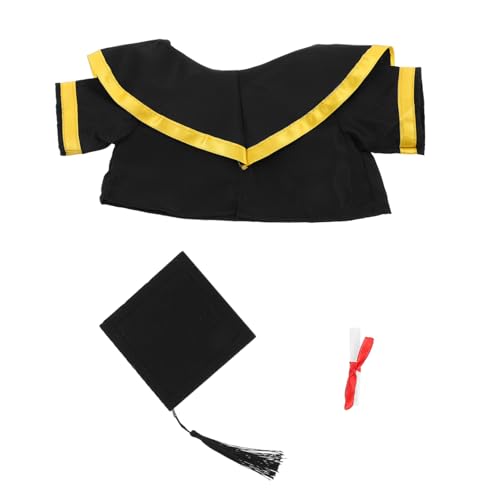 HIAKDOFT Abschlussbär-Outfit Plüsch-Abschlussoutfit Puppen-Abschlussanzug Bärenpuppe Cosplay Kleidung Plüschbär-Tiermütze Abschlussbärenkleidung Kuschelbär-Tiermütze Stoff Schwarz HIAKDOFT Abschlussbär-Outfit Plüsch-Abschlussoutfit Puppen-Abschlussanzug Bärenpuppe Cosplay Kleidung Plüschbär-Tiermütze Abschlussbärenkleidung Kuschelbär-Tiermütze Stoff Schwarz von HIAKDOFT