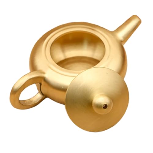 HIAKDOFT Figur Teekessel Küchenzubehör Für Puppenstuben Wasserkocher Dekoration Mini-teekessel Wasserkocher Modell Ornament Golden Messing von HIAKDOFT