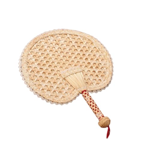 HIAKDOFT Handgefertigter Runder Cattail Fächer aus Weizenstroh Tragbarer Leichter Sommer Kühlventilator Elegant und Robust für Strand Party und Alltag Natürliche Bambusduftnote HIAKDOFT Handgefertigter Runder Cattail Fächer aus Weizenstroh Tragbarer Leichter Sommer Kühlventilator Elegant und Robust für Strand Party und Alltag Natürliche Bambusduftnote von HIAKDOFT