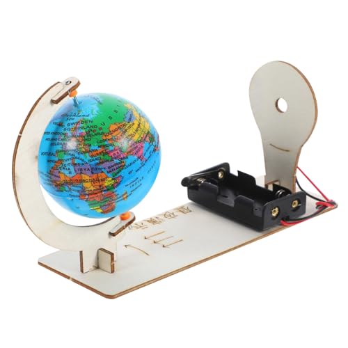 HIAKDOFT Holzmodell Erde Tag Nacht Demonstrator Lernset für DIY Wissenschaftsprojekt Pädagogisches Geographie Glatt als und Lernspielzeug von HIAKDOFT