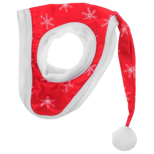 HIAKDOFT Horse Weihnachtsmütze für Pferde mit Rotem Schneeflocken-design Langlebige Festliche Pferdeparty-haube als Pferde-santa-hut und Stall-weihnachtsdeko für Umzüge und Fotoshootings von HIAKDOFT