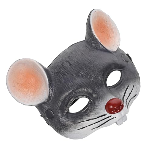 HIAKDOFT Mausmaske Leichtes PU Schaumstoff Party Halloween Fasching Unisex Erwachsene Kreative Tiermaske für Maskenball und Verkleidung von HIAKDOFT