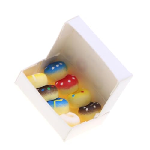 HIAKDOFT Miniatur Donuts für Realistische Simulation Dessert Modell Miniature Food für Puppenhaus Dekoration Tragbar Vielseitig Einsetzbar Fördert Rollenspiel von HIAKDOFT