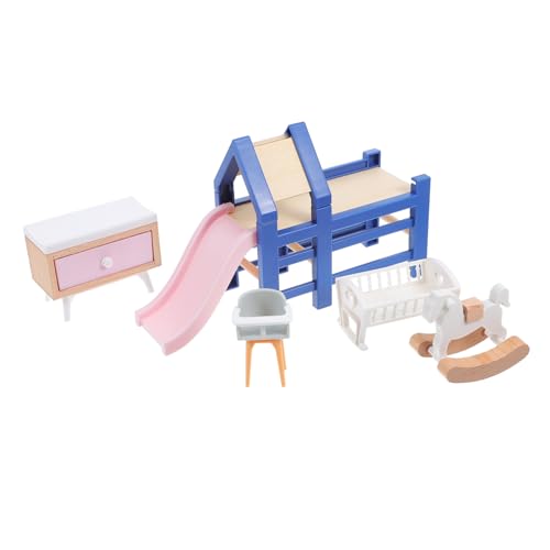 HIAKDOFT Miniatur Puppenhaus Möbel Teilig Babymöbel mit Schaukelpferd Rutsche Stuhl Pastellfarben Kompakt und Einfach Zusammenzubauen für Kreatives Rollenspiel HIAKDOFT Miniatur Puppenhaus Möbel Teilig Babymöbel mit Schaukelpferd Rutsche Stuhl Pastellfarben Kompakt und Einfach Zusammenzubauen für Kreatives Rollenspiel von HIAKDOFT