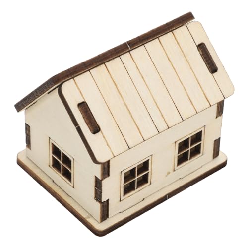 HIAKDOFT Miniaturhaus Hausmodell kleines Holzhaus Miniaturgartenbauten Mini - Puppenhausbauzubehör Holzhandwerkshaus Miniaturgebäudekits -Modellbausatz Mini-Holzhaus hölzern Khaki HIAKDOFT Miniaturhaus Hausmodell kleines Holzhaus Miniaturgartenbauten Mini - Puppenhausbauzubehör Holzhandwerkshaus Miniaturgebäudekits -Modellbausatz Mini-Holzhaus hölzern Khaki von HIAKDOFT