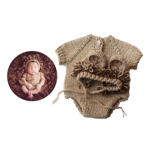 HIAKDOFT Neugeborenen Fotoshooting Kostüm Strick Design Unisex Fotografie Outfit Weich Bequem Für Babyfoto Requisiten Jungen Mädchen von HIAKDOFT