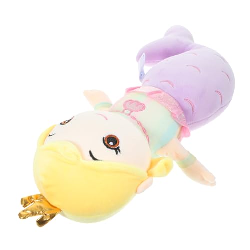 HIAKDOFT Plüsch Meerjungfrau Puppe Kuscheltier mit Weichem PP Baumwollfüllung Mädchen Schlafkissen Sofa Deko Niedliche Cartoon Meerjungfrauen Puppe von HIAKDOFT