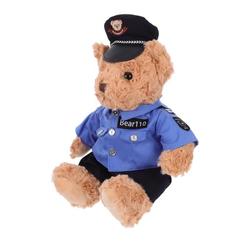 HIAKDOFT Polizeibärenpuppe Plüschspielzeug Bär Plüsch Bären ausgestopftes Tier Plüschtiere zum Kuscheln Kuscheltiere für Freundin Bärenspielzeug Bärendekor Stofftierbär PP Baumwolle HIAKDOFT Polizeibärenpuppe Plüschspielzeug Bär Plüsch Bären ausgestopftes Tier Plüschtiere zum Kuscheln Kuscheltiere für Freundin Bärenspielzeug Bärendekor Stofftierbär PP Baumwolle von HIAKDOFT
