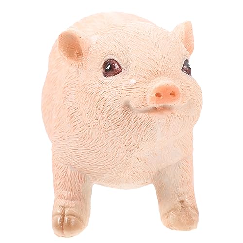 HIAKDOFT Realistische Schwein Figur Resin Detailgetreues Kleines Schweinemodell Dekorative Miniatur Schwein Skulptur Robustes Harz für Kinderzimmer und Süßes Ferkel Ornament von HIAKDOFT