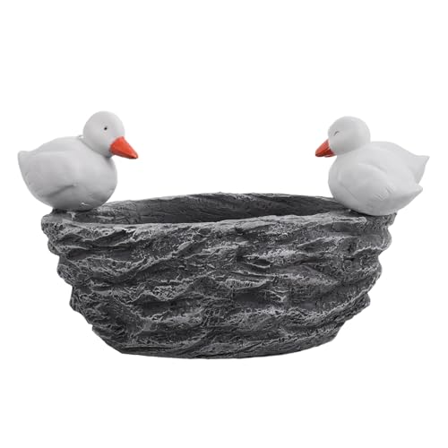 HIAKDOFT Saftiger Blumentopf Innenblumentöpfe Blumentöpfe Für Zimmerpflanzen Einzigartige Pflanzentöpfe Light Grey Harz von HIAKDOFT