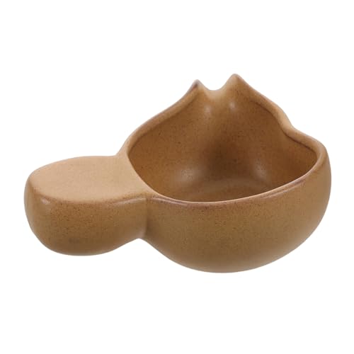 HIAKDOFT kaffeetasse teelöffel Teezeremonie Teeschale Teetasse Teebrühbecher Matcha-Schale mit Ausgießer Lose Blatt Tee Tasse Matcha-Schüssel Keramik Brown von HIAKDOFT