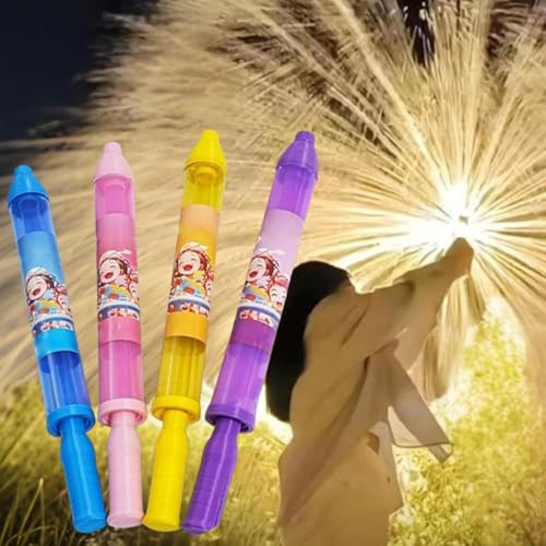 Firework Water Gun, Romantic Firework Style Water Spray Toy for Couples, Ausziehbares Hochdruck-Sprinkler-Sprühspielzeug zum Baden, für den Pool und Party-Unterhaltung (4 Stück) von HIAME