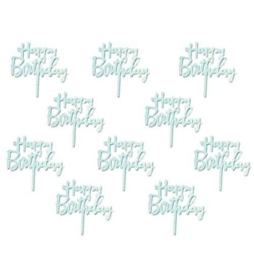 6 Stück goldene Happy Birthday-Kuchenaufsätze aus Acryl, goldfarbener Geburtstags-Kuchenaufsatz for Geburtstagsparty-Kuchendekorationen (Size : 10pcs-11) von HIFFEY
