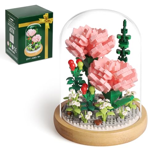 HIGH GODO Blumen Nelken Klemmbausteine, 675 Teile mit Schutzhülle Pflanzen Bonsai Bausteine Set, Home Büro Deko, Geschenke für Frauen Erwachsene Männer 10 Jahren HIGH GODO Blumen Nelken Klemmbausteine, 675 Teile mit Schutzhülle Pflanzen Bonsai Bausteine Set, Home Büro Deko, Geschenke für Frauen Erwachsene Männer 10 Jahren von HIGH GODO