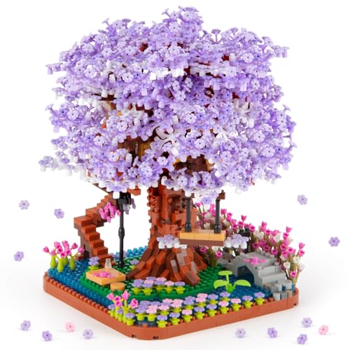 HIGH GODO Blumen Rose Klemmbausteine, 574 Teile mit Schutzhülle Blumenstrauß Flower Bausteine Set, Botanical Collection Geschenk für Erwachsene Lieber Freund oder Kinder ab 10 Jahren, Rot von HIGH GODO
