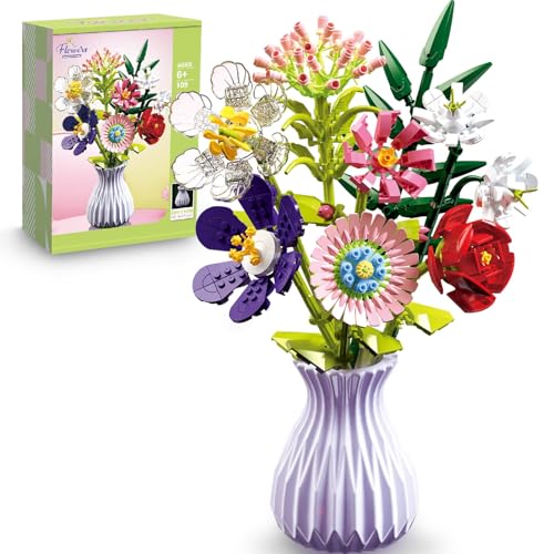 HIGH GODO Blumenstrauß-Bausatz mit Vase, 756-teiliger Orchideen-Bausatz mit botanischer Sammlung, Geschenke für Mama, Frauen, Freundin, Erwachsene ab 8 Jahren (Elegant) HIGH GODO Blumenstrauß-Bausatz mit Vase, 756-teiliger Orchideen-Bausatz mit botanischer Sammlung, Geschenke für Mama, Frauen, Freundin, Erwachsene ab 8 Jahren (Elegant) von HIGH GODO