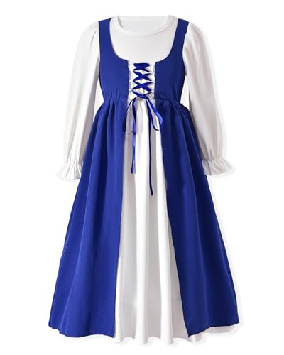 HIHA Größe 11–12 Mädchen Renaissance Kleid Kinder Mittelalter Kleider Lange Puffärmel Viktorianische Kleidung Blau HIHA Größe 11–12 Mädchen Renaissance Kleid Kinder Mittelalter Kleider Lange Puffärmel Viktorianische Kleidung Blau von HIHA