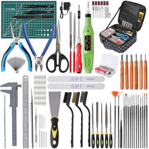 HIJIRH Professionelle Modell-Werkzeug-Sets, Hobby-Werkzeug-Sets, inklusive elektrischer Poliermaschine und Werkzeugtasche, für Gundam-Modellbausätze, grundlegender Modellbau, Reparatur und Entfernung HIJIRH Professionelle Modell-Werkzeug-Sets, Hobby-Werkzeug-Sets, inklusive elektrischer Poliermaschine und Werkzeugtasche, für Gundam-Modellbausätze, grundlegender Modellbau, Reparatur und Entfernung von HIJIRH