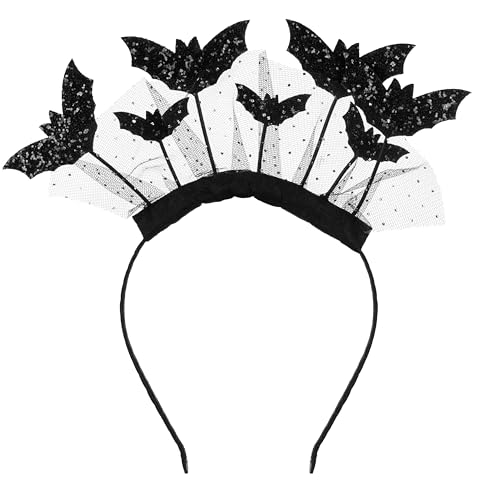 HIKIhooray Haarreif Fledermäuse mit Tüll – 22×23 cm – Glitzer Bat Headband – mix – One Size – Kostüm Zubehör für Mädchen, Teens & Damen Halloween Fasching HIKIhooray Haarreif Fledermäuse mit Tüll – 22×23 cm – Glitzer Bat Headband – mix – One Size – Kostüm Zubehör für Mädchen, Teens & Damen Halloween Fasching von HIKIhooray