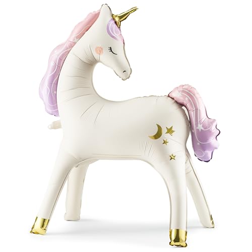 XXL Einhorn Folienballon 95×86 cm – Selbststehend & Wiederverwendbar – Helium- & Luftbefüllbar – Deko für Kindergeburtstag, Einhornparty, Geschenkidee Mädchen XXL Einhorn Folienballon 95×86 cm – Selbststehend & Wiederverwendbar – Helium- & Luftbefüllbar – Deko für Kindergeburtstag, Einhornparty, Geschenkidee Mädchen von HIKIhooray