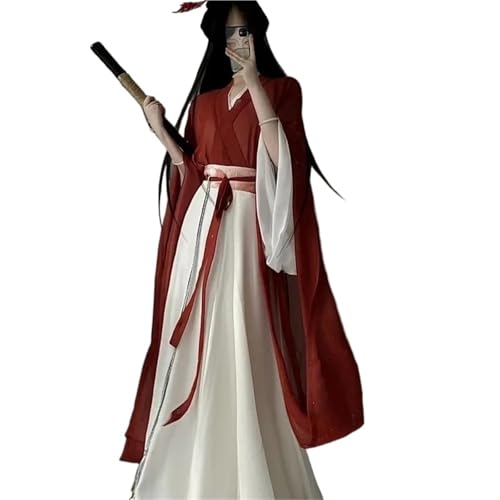 Chinesische Hanfu Jurk Vrouwen Halloween Carnaval Cosplay Kostuum Oude Traditionele bule Kostuum Phantasie Kleid Plus Size(Black,M) von HIMKSRE