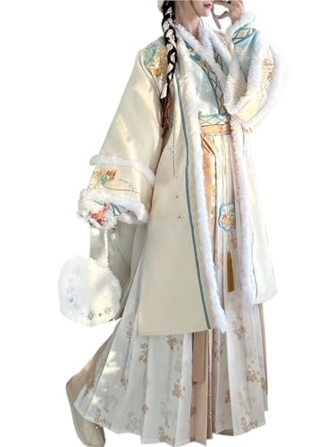 Chinesisches Hanfu-Kleid Frauen Cosplay Kostüm Alte Traditionelle Herbst- und Winterkleidung Song-Dynastie(M) von HIMKSRE