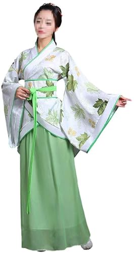 HIMKSRE Frauen Chinesischen Traditionellen Hanfu Kleid Prinzessin Dress Up Prinzessin Cosplay Kostüme(Green,S) von HIMKSRE