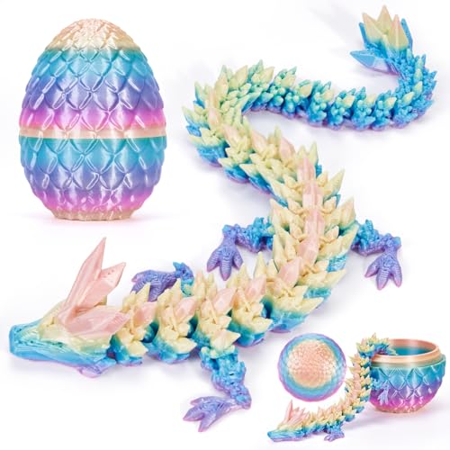 HIMS 3D Gedruckte Dracheneier mit Drache im Inneren, Drachenei Beweglicher Kristalldrache Spielzeug, Überraschungs Easter Dracheneier Wohnkultur HIMS 3D Gedruckte Dracheneier mit Drache im Inneren, Drachenei Beweglicher Kristalldrache Spielzeug, Überraschungs Easter Dracheneier Wohnkultur von HIMS