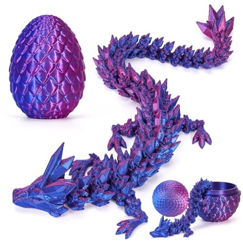 HIMS 3D Gedruckte Dracheneier mit Drache im Inneren, Drachenei Beweglicher Kristalldrache Spielzeug, Überraschungs Easter Dracheneier Wohnkultur HIMS 3D Gedruckte Dracheneier mit Drache im Inneren, Drachenei Beweglicher Kristalldrache Spielzeug, Überraschungs Easter Dracheneier Wohnkultur von HIMS