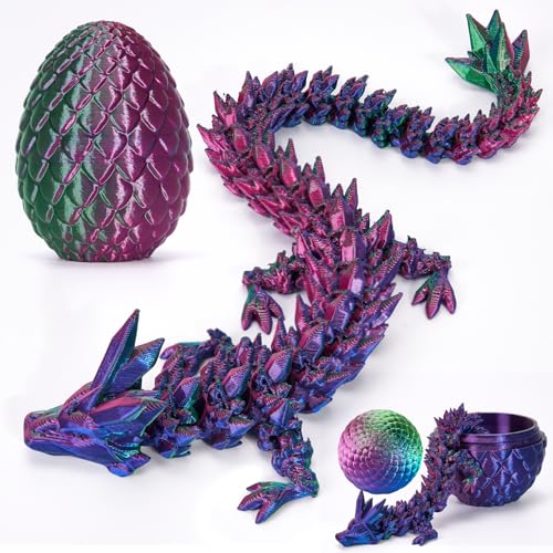 HIMS 3D Gedruckte Dracheneier mit Drache im Inneren, Drachenei Beweglicher Kristalldrache Spielzeug, Überraschungs Easter Dracheneier Wohnkultur HIMS 3D Gedruckte Dracheneier mit Drache im Inneren, Drachenei Beweglicher Kristalldrache Spielzeug, Überraschungs Easter Dracheneier Wohnkultur von HIMS
