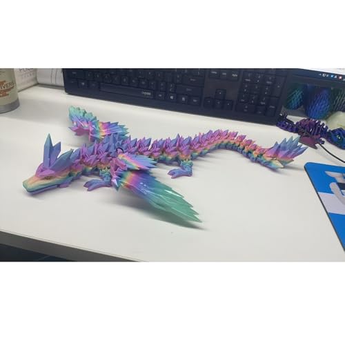 HIMS 3D Gedruckter Drachen mit FlüGeln, Geheimnisvolle Beweglicher 3D Drachen Spielzeug, Ostern Überraschungs Geflügelter Drache für Erwachsene Kinder Geschenke Schreibtisch Wohnkultur von HIMS