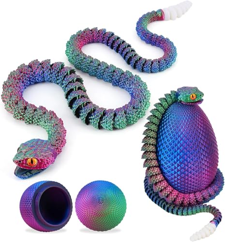 HIMS 3D Gedrucktes Schlangenei, Ostern 3D Gedruckte Schlange mit Ei, Bewegliche Schlange Fidget Toy, 3D-Gedrucktes Drachenei Easter Schlangeneier, Flexible Schlangen Und Ei Spielzeug Für Kinder HIMS 3D Gedrucktes Schlangenei, Ostern 3D Gedruckte Schlange mit Ei, Bewegliche Schlange Fidget Toy, 3D-Gedrucktes Drachenei Easter Schlangeneier, Flexible Schlangen Und Ei Spielzeug Für Kinder von HIMS