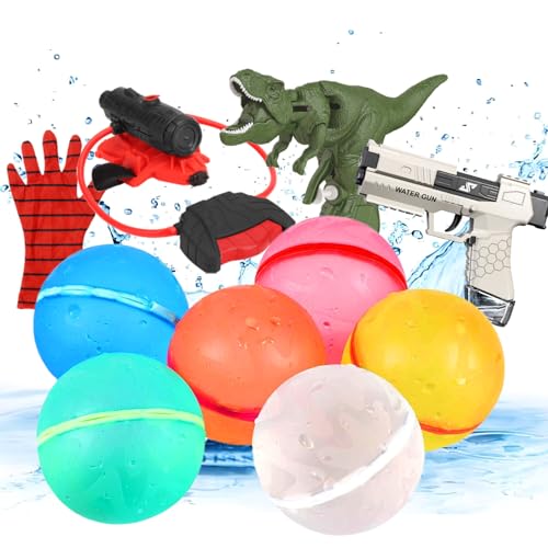 Wasserbomben Wiederverwendbar,Wiederverwendbare Wasserbomben Selbstschließend,Mini Wasserpistole Kinder,Wasserspielzeug Kinder Outdoor Spielzeug,Sommer Gadgets (Wasserbomben Set) von HIMS