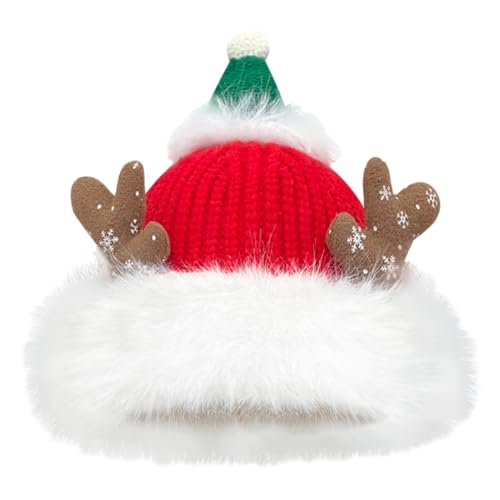 Dicker Weihnachtsmütze aus Plüsch, Rentiergeweih für Erwachsene, Mädchen, Bommelmütze, Party-Requisiten, Festival, Wintermütze für Damen Dicker Weihnachtsmütze aus Plüsch, Rentiergeweih für Erwachsene, Mädchen, Bommelmütze, Party-Requisiten, Festival, Wintermütze für Damen von HINAYOSAN