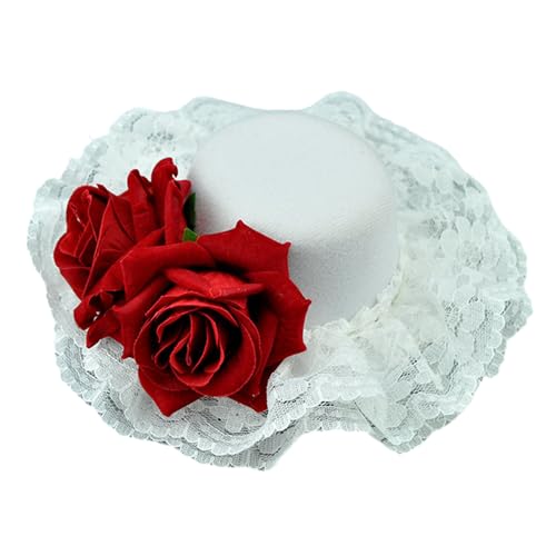 Fascinator mit Rosenblüten, Kopfbedeckung, stilvoller Fascinator, Hut, Dekoration, Charme für Frauen und Mädchen, Cosplay, Party, Gothic-Haarnadel für Frauen Fascinator mit Rosenblüten, Kopfbedeckung, stilvoller Fascinator, Hut, Dekoration, Charme für Frauen und Mädchen, Cosplay, Party, Gothic-Haarnadel für Frauen von HINAYOSAN