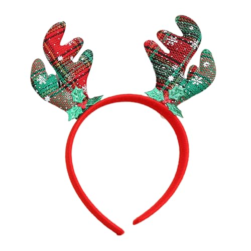 HINAYOSAN Bunter Weihnachts-Haarreifen mit Mistelzweig, Pailletten-Kopfbedeckung für Karaoke-Party, Bühnenkostüm, Zubehör, Mistelzweig-Kostüm, Kopfbedeckung für Damen von HINAYOSAN