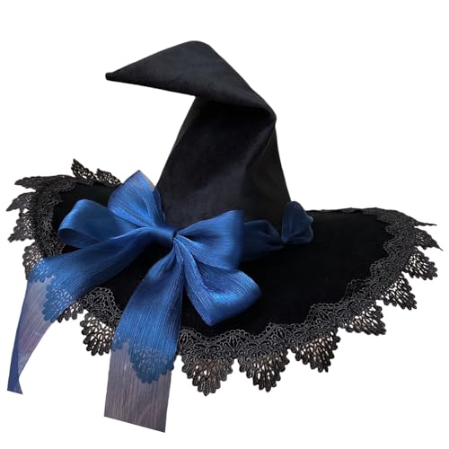 HINAYOSAN Einzigartige Lolitas-Stil-Hut, Halloween-Partyhut, modische Hexen-Kopfbedeckung für verschiedene Kopfformen von HINAYOSAN