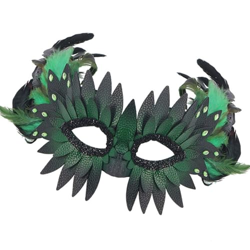 HINAYOSAN Eleganter Eulen-Schnabel, halbes Gesicht, leichtes PU, für Halloween-Kostümpartys und Rollenspiele, Vogel von HINAYOSAN