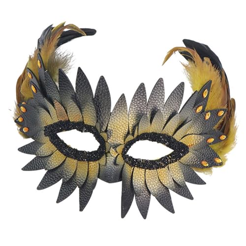 HINAYOSAN Eleganter Eulen-Schnabel, halbes Gesicht, leichtes PU, für Halloween-Kostümpartys und Rollenspiele, Vogel von HINAYOSAN