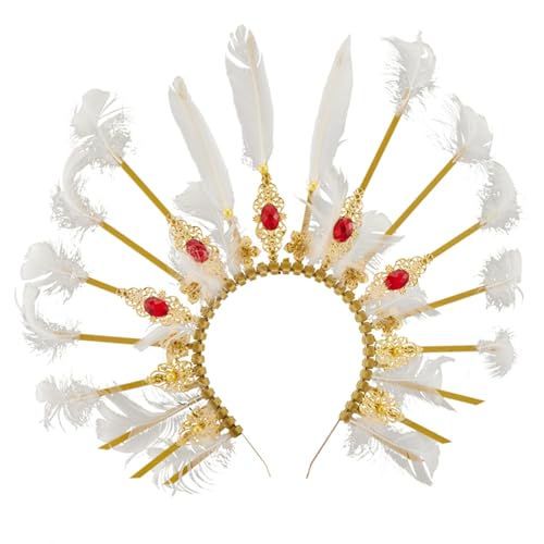 HINAYOSAN Feder Heilige Krone Form Stirnband Karneval Fotografie Cosplay Haarreifen für Cosplay Unisex Festival Kopfschmuck Heilige Krone Kopfschmuck Krone Stirnbänder für Frauen Kronen Frauen HINAYOSAN Feder Heilige Krone Form Stirnband Karneval Fotografie Cosplay Haarreifen für Cosplay Unisex Festival Kopfschmuck Heilige Krone Kopfschmuck Krone Stirnbänder für Frauen Kronen Frauen von HINAYOSAN